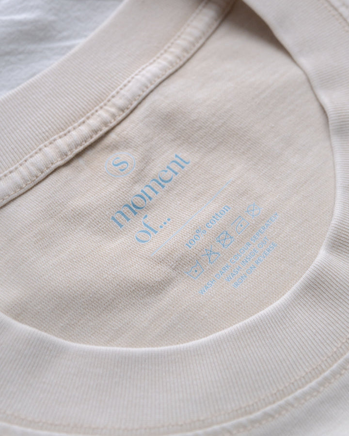 "Go with the Flow" 洗水Tshirt 【小麥杏】