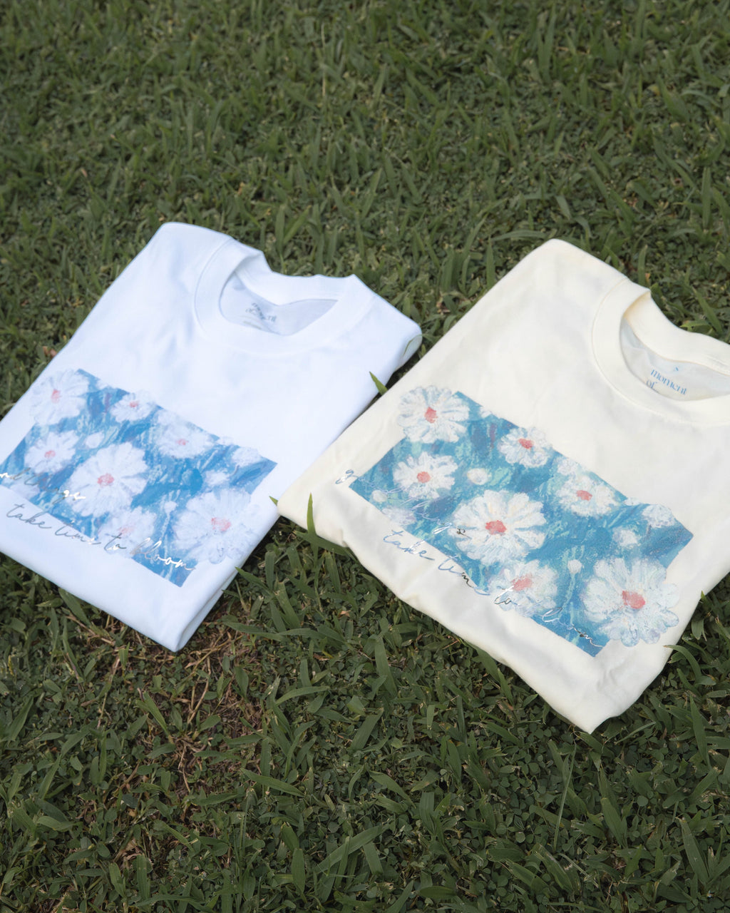 Blooming 燙銀花花T【奶油色】