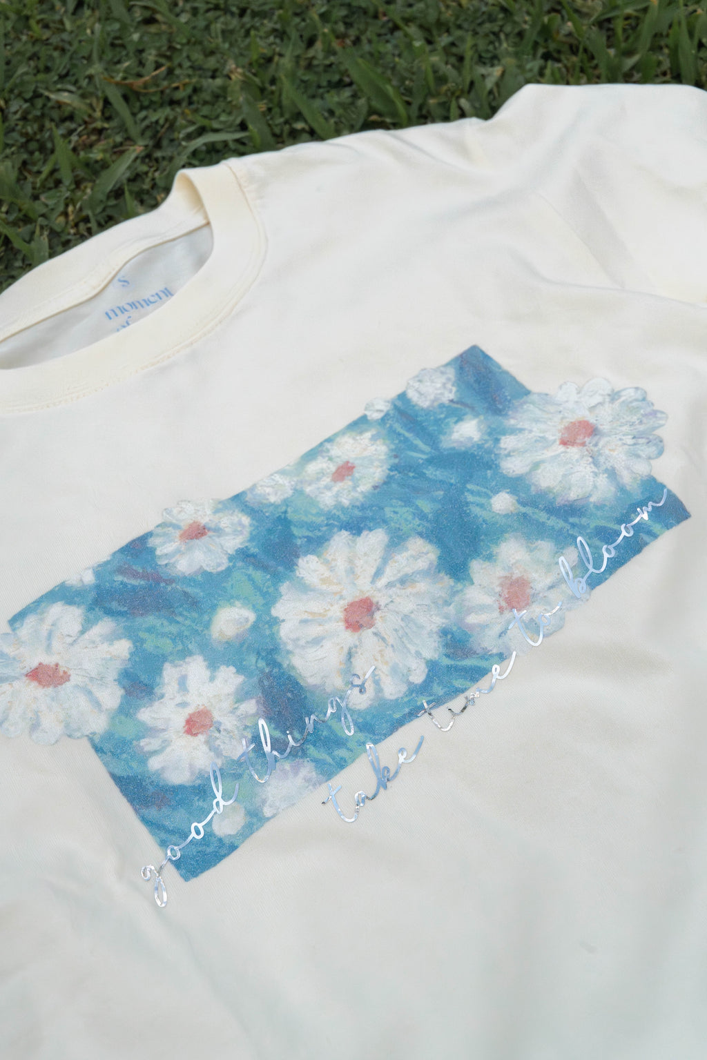 Blooming 燙銀花花T【奶油色】