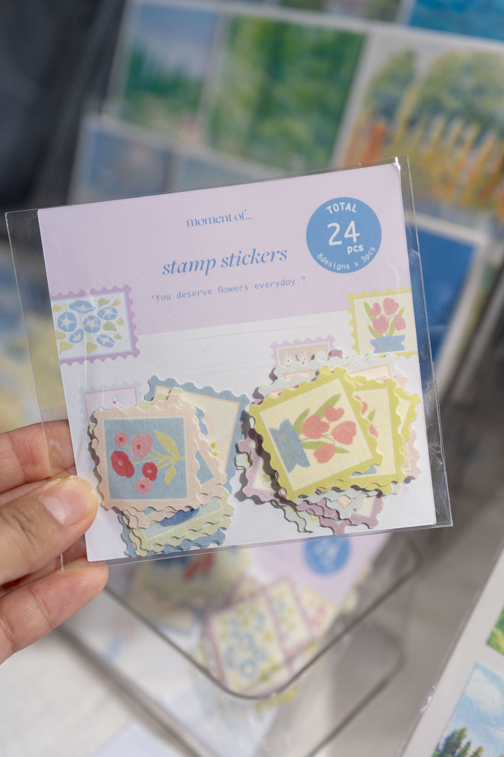 郵票貼紙 Stamp Stickers "You deserve flowers everyday"
