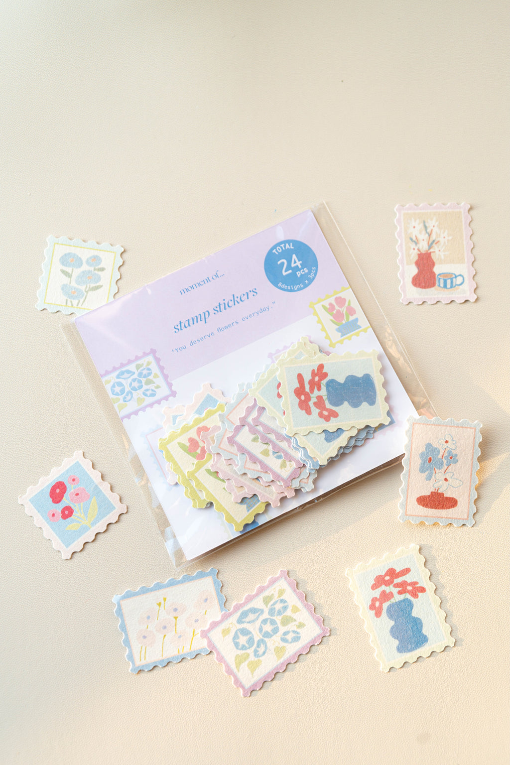 郵票貼紙 Stamp Stickers "You deserve flowers everyday"