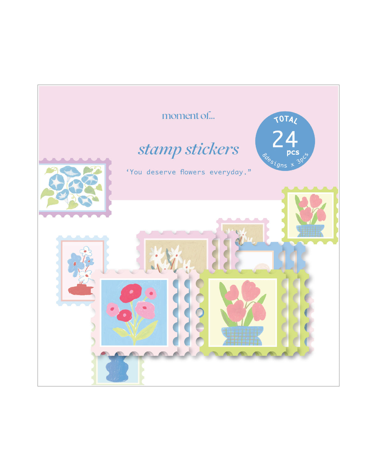 郵票貼紙 Stamp Stickers "You deserve flowers everyday"