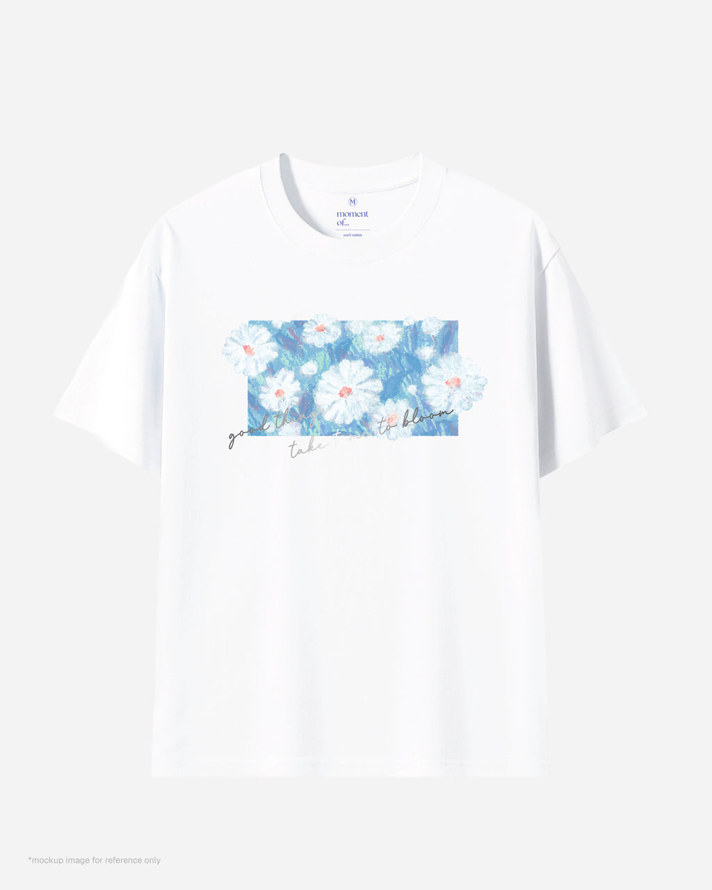 Blooming 燙銀花花T【純白色】