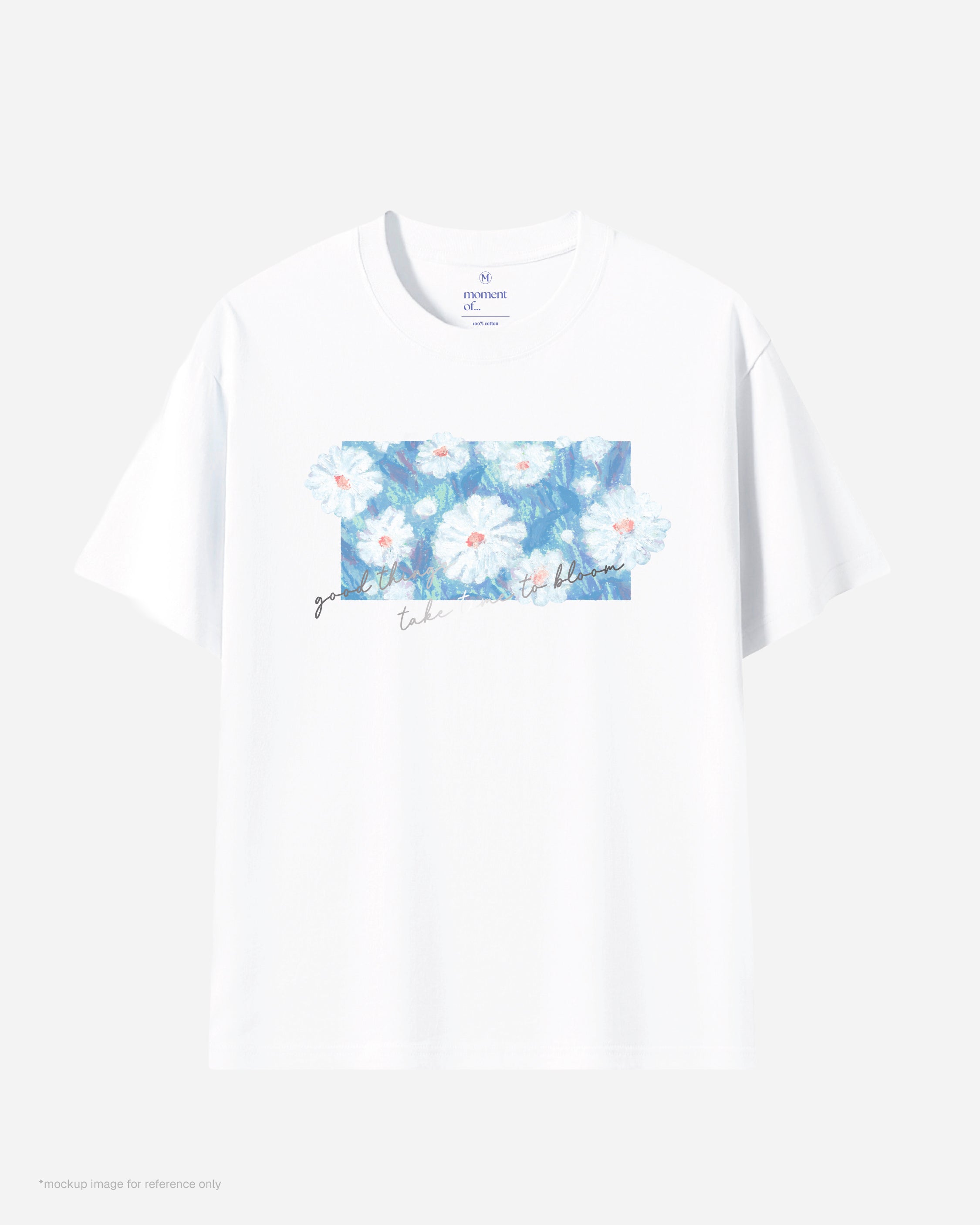 Blooming 燙銀花花T【純白色】