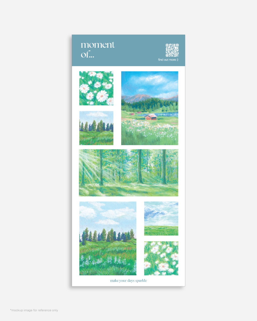 閃砂貼紙【方型/ 森林款】