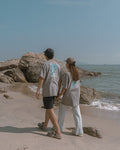 "Go with the Flow" 洗水T shirt【水泥灰】